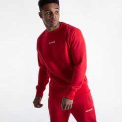 BOXRAW Men Clothing Johnson Sweatshirt - Red