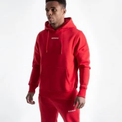 BOXRAW Men Johnson Hoodie - Red Clothing