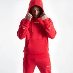 BOXRAW Men Johnson Hoodie - Red Clothing