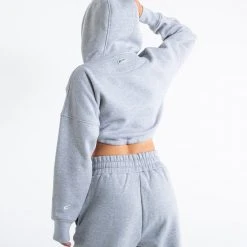 BOXRAW Women Johnson Cropped Hoodie - Grey Clothing 12 BOXRAW Women Johnson Cropped Hoodie - Grey Clothing