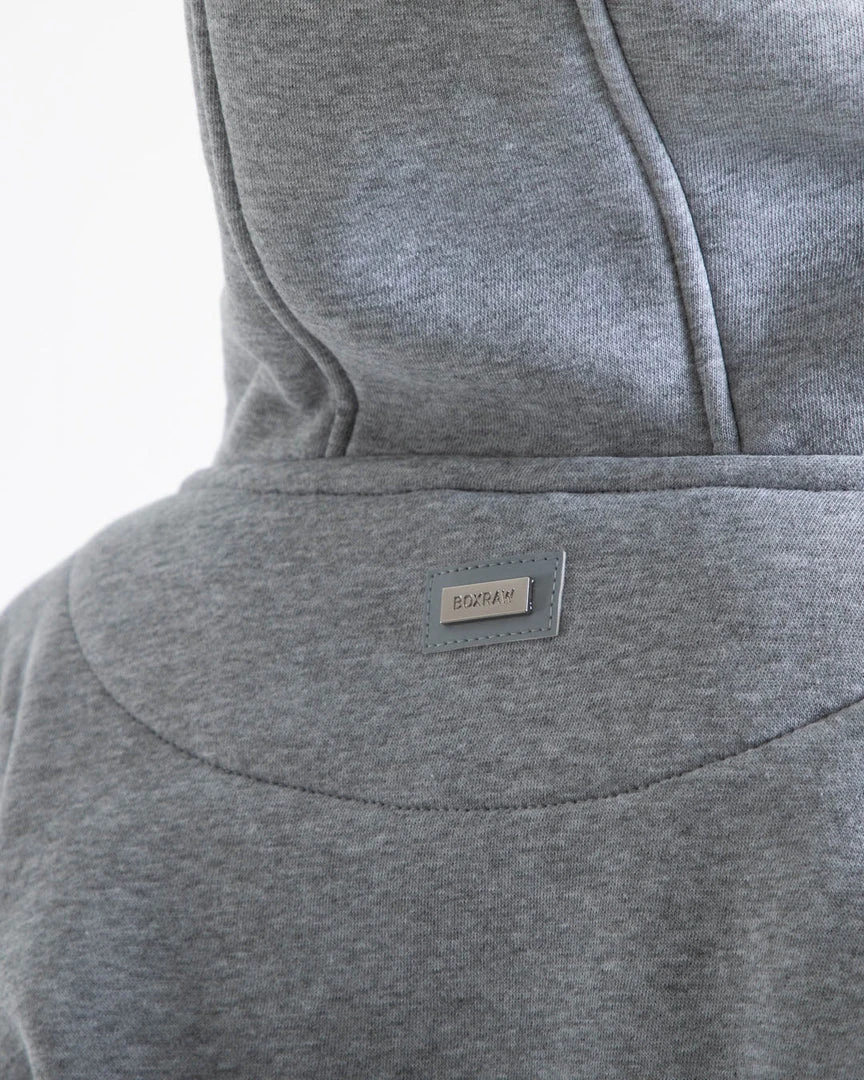 BOXRAW Women Johnson Cropped Hoodie - Grey Clothing 6 BOXRAW Women Johnson Cropped Hoodie - Grey Clothing