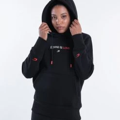 BOXRAW Women Boxing Is Love Hoodie - Black