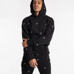 BOXRAW Men All Over Strike Hoodie - Black Clothing