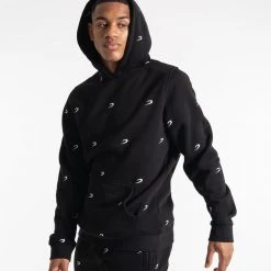 BOXRAW Men All Over Strike Hoodie - Black Clothing