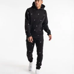 BOXRAW Men All Over Strike Hoodie - Black Clothing