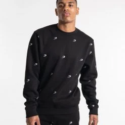 BOXRAW Men Clothing All Over Strike Sweatshirt - Black