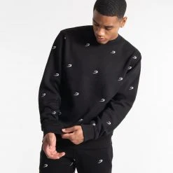 BOXRAW Men Clothing All Over Strike Sweatshirt - Black