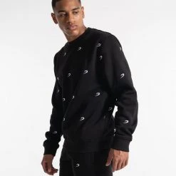 BOXRAW Men Clothing All Over Strike Sweatshirt - Black