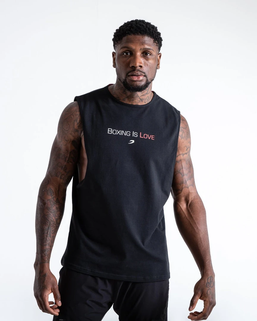 BOXRAW Men Boxing Is Love Muscle Tank - Black Clothing 3 BOXRAW Men Boxing Is Love Muscle Tank - Black Clothing