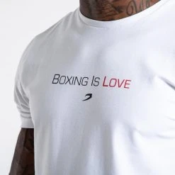 BOXRAW Men Boxing Is Love T-Shirt - White Clothing
