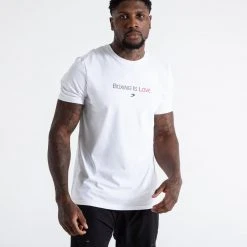 BOXRAW Men Boxing Is Love T-Shirt - White Clothing