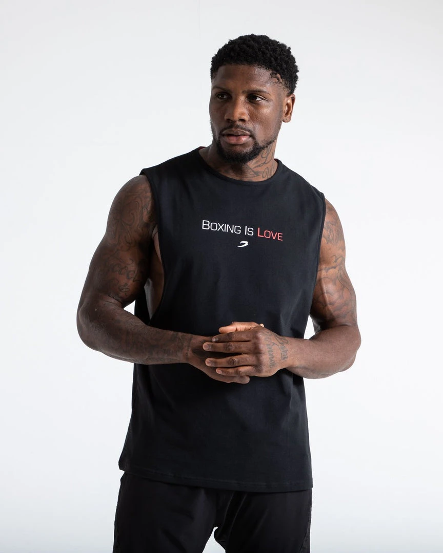 BOXRAW Men Boxing Is Love Muscle Tank - Black Clothing 4 BOXRAW Men Boxing Is Love Muscle Tank - Black Clothing