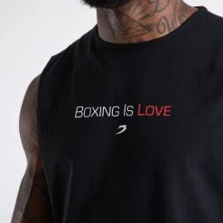 BOXRAW Men Boxing Is Love Muscle Tank - Black Clothing