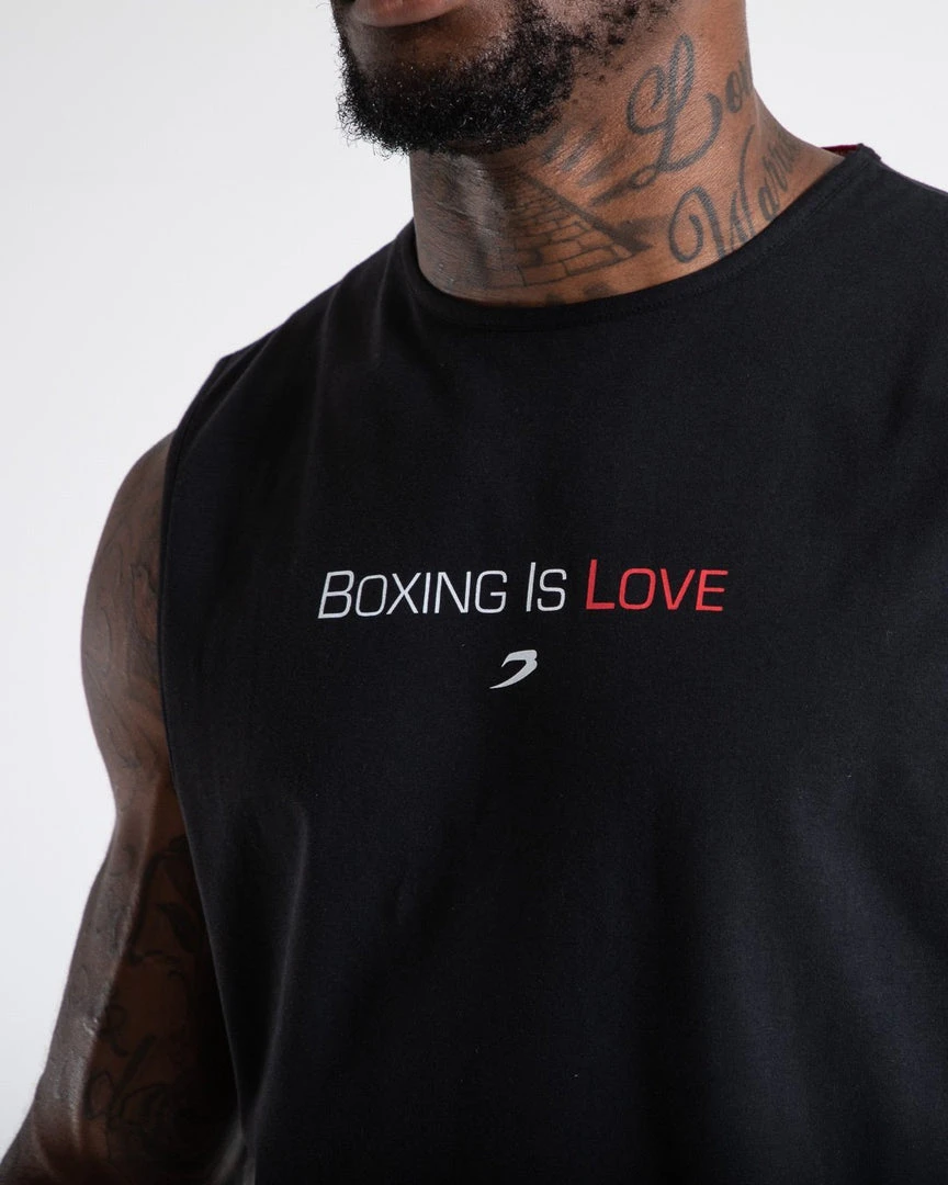 BOXRAW Men Boxing Is Love Muscle Tank - Black Clothing 2 BOXRAW Men Boxing Is Love Muscle Tank - Black Clothing