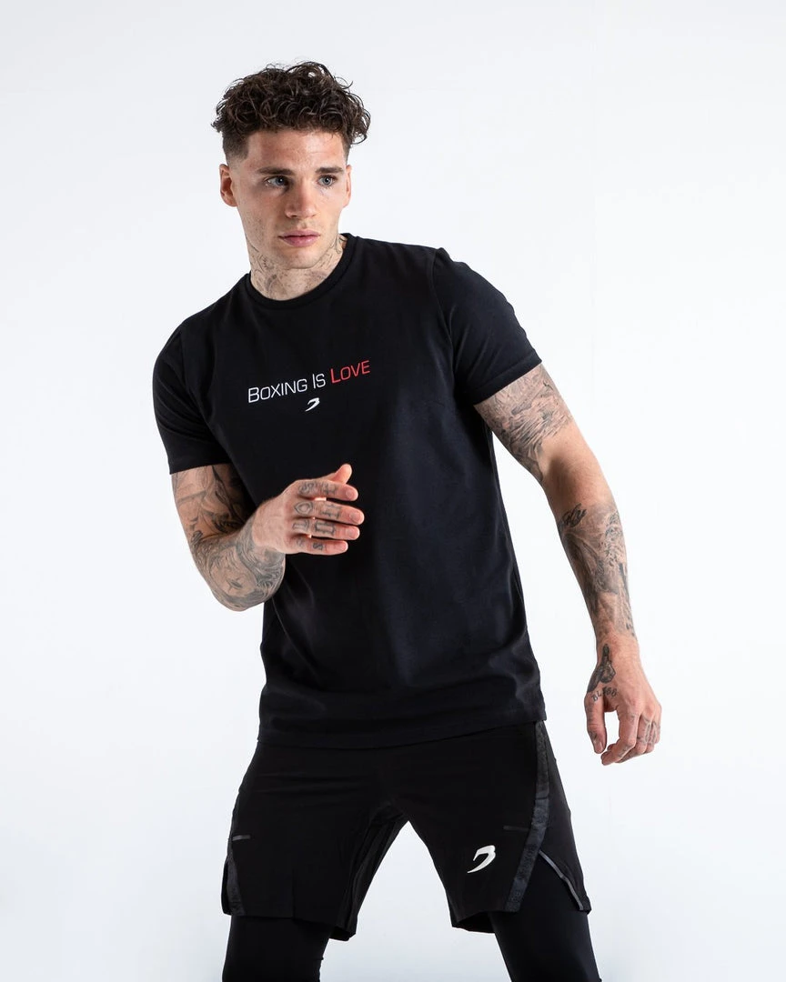 BOXRAW Men Boxing Is Love T-Shirt - Black 1 BOXRAW Men Boxing Is Love T-Shirt - Black