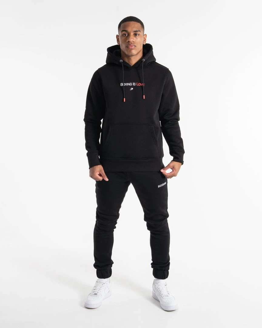 BOXRAW Men Boxing Is Love Hoodie - Black 2 BOXRAW Men Boxing Is Love Hoodie - Black