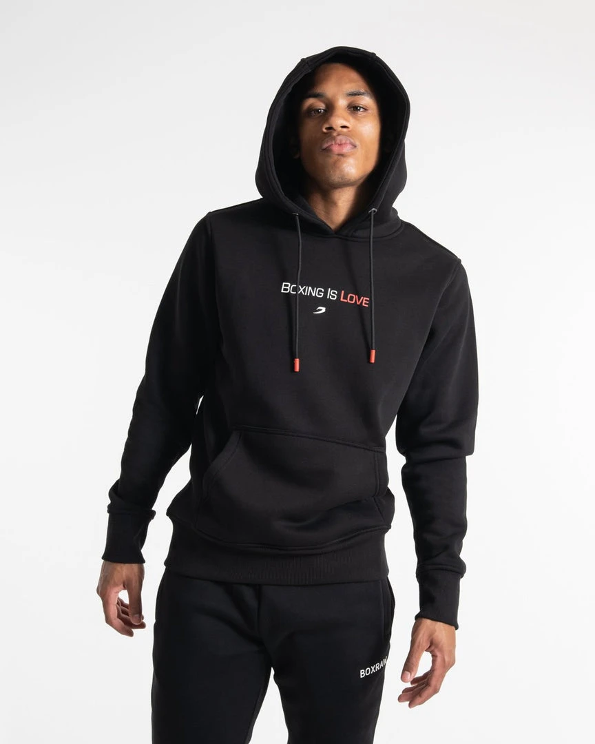BOXRAW Men Boxing Is Love Hoodie - Black 3 BOXRAW Men Boxing Is Love Hoodie - Black