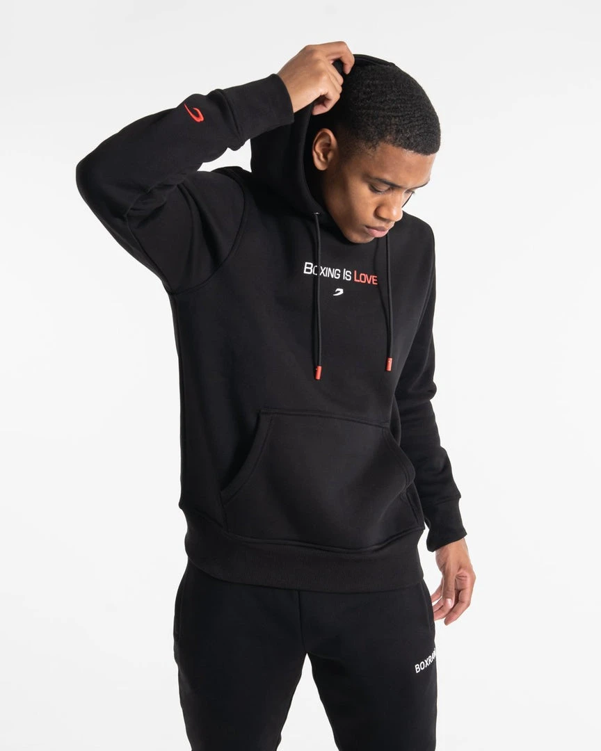 BOXRAW Men Boxing Is Love Hoodie - Black 4 BOXRAW Men Boxing Is Love Hoodie - Black