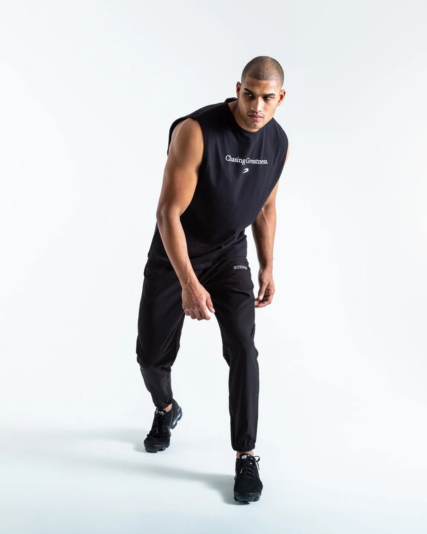 BOXRAW Men Chasing Greatness Muscle Tank - Black 2 BOXRAW Men Chasing Greatness Muscle Tank - Black