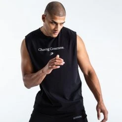 BOXRAW Men Chasing Greatness Muscle Tank - Black