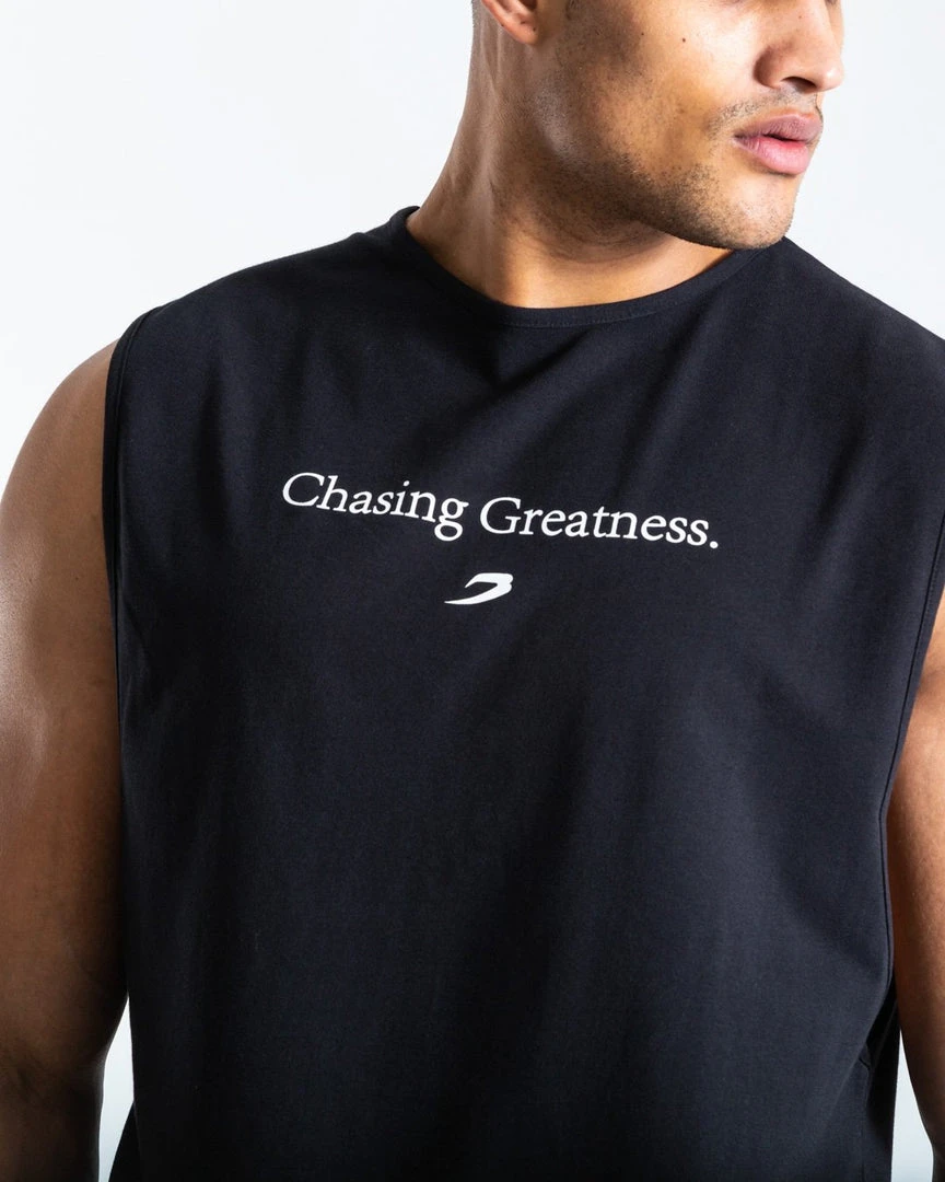 BOXRAW Men Chasing Greatness Muscle Tank - Black 5 BOXRAW Men Chasing Greatness Muscle Tank - Black