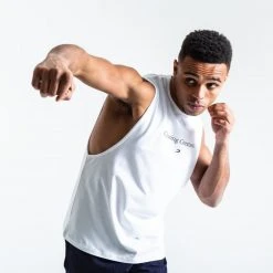 BOXRAW Men Chasing Greatness Muscle Tank - White Clothing 12 BOXRAW Men Chasing Greatness Muscle Tank - White Clothing