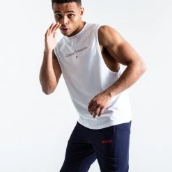 BOXRAW Men Chasing Greatness Muscle Tank - White Clothing 13 BOXRAW Men Chasing Greatness Muscle Tank - White Clothing