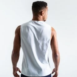 BOXRAW Men Chasing Greatness Muscle Tank - White Clothing 16 BOXRAW Men Chasing Greatness Muscle Tank - White Clothing
