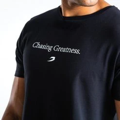 BOXRAW Men Clothing Chasing Greatness T-Shirt - Black