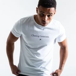 BOXRAW Men Clothing Chasing Greatness T-Shirt - White