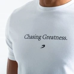 BOXRAW Men Clothing Chasing Greatness T-Shirt - White