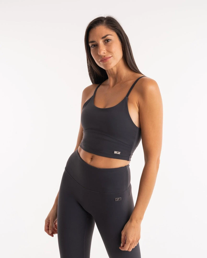 BOXRAW Women Clothing Delia Tank Bra - Charcoal 1 BOXRAW Women Clothing Delia Tank Bra - Charcoal