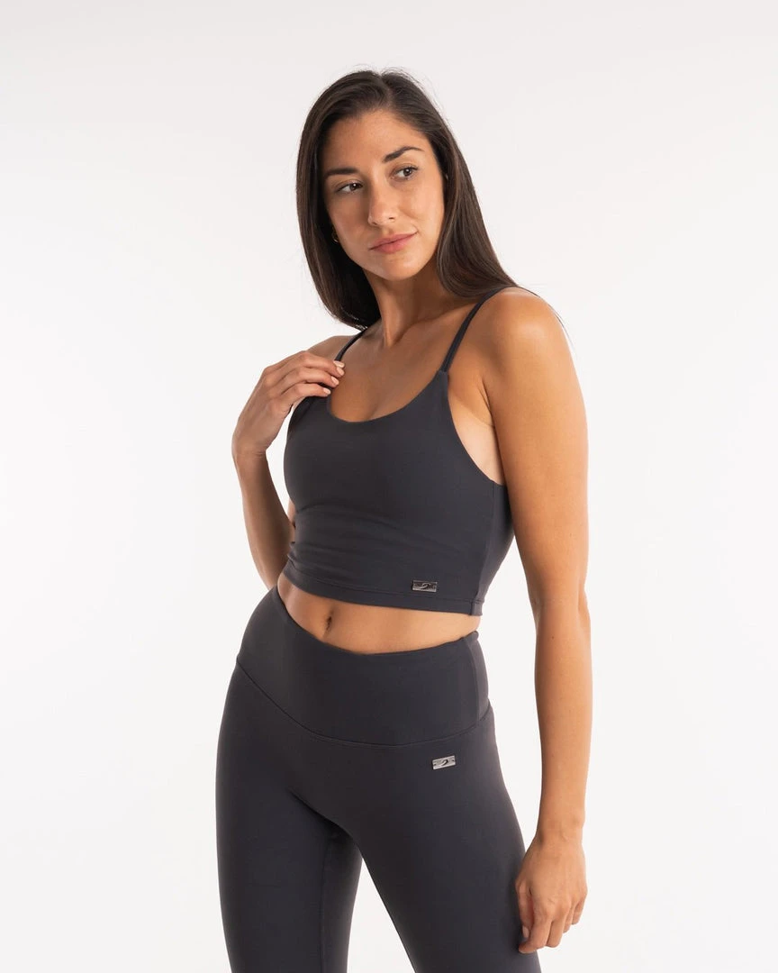 BOXRAW Women Clothing Delia Tank Bra - Charcoal 3 BOXRAW Women Clothing Delia Tank Bra - Charcoal