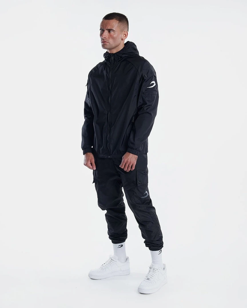 BOXRAW Men New Releases Dundee Windbreaker Jacket - Black 12 BOXRAW Men New Releases Dundee Windbreaker Jacket - Black