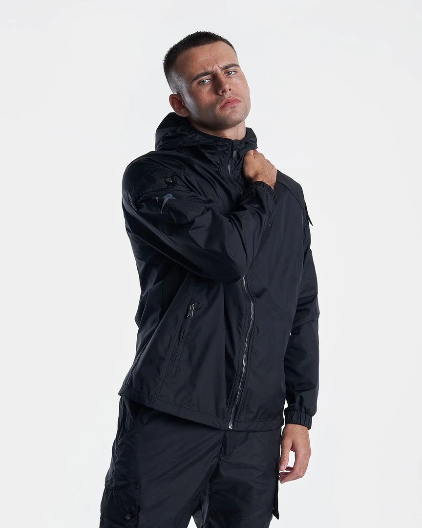 BOXRAW Men New Releases Dundee Windbreaker Jacket - Black 3 BOXRAW Men New Releases Dundee Windbreaker Jacket - Black