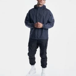 BOXRAW Men Dundee Windbreaker Jacket - Charcoal