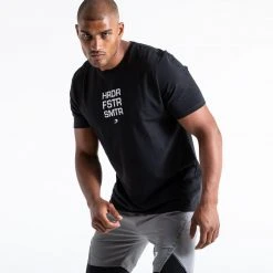 BOXRAW Men HRDR FSTR SMTR T-Shirt - Black Clothing