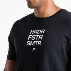BOXRAW Men HRDR FSTR SMTR T-Shirt - Black Clothing
