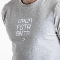 BOXRAW Men HRDR FSTR SMTR T-Shirt - Grey Clothing