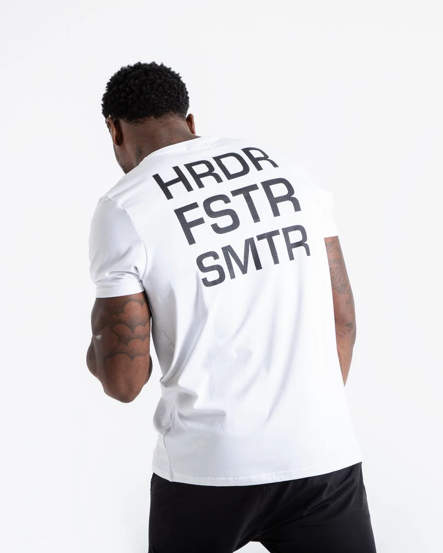 BOXRAW Men HRDR FSTR SMTR T-Shirt - White Clothing 5 BOXRAW Men HRDR FSTR SMTR T-Shirt - White Clothing