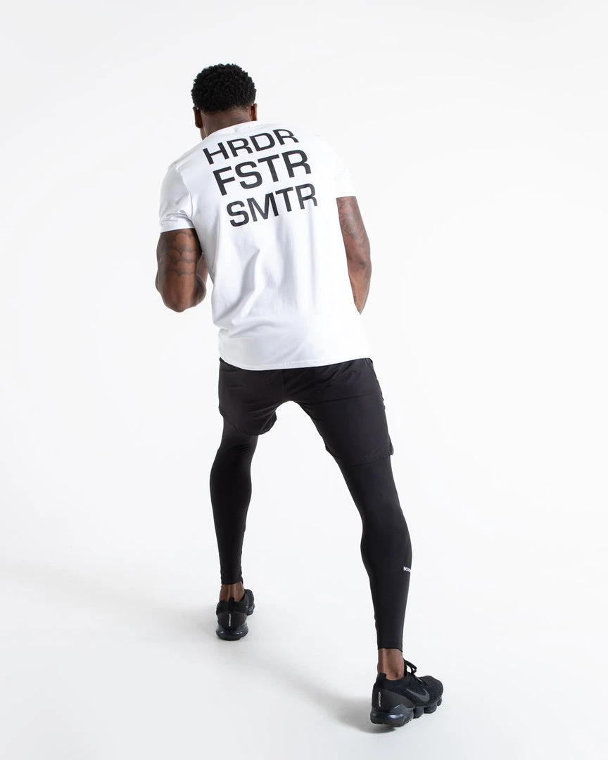 BOXRAW Men HRDR FSTR SMTR T-Shirt - White Clothing 2 BOXRAW Men HRDR FSTR SMTR T-Shirt - White Clothing