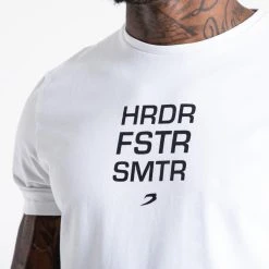 BOXRAW Men HRDR FSTR SMTR T-Shirt - White Clothing 11 BOXRAW Men HRDR FSTR SMTR T-Shirt - White Clothing