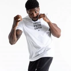 BOXRAW Men HRDR FSTR SMTR T-Shirt - White Clothing 8 BOXRAW Men HRDR FSTR SMTR T-Shirt - White Clothing