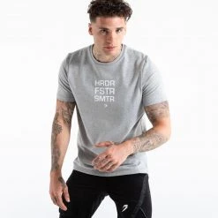 BOXRAW Men HRDR FSTR SMTR T-Shirt - Grey Clothing