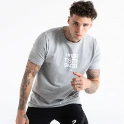BOXRAW Men HRDR FSTR SMTR T-Shirt - Grey Clothing