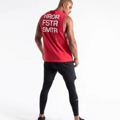 BOXRAW Men HRDR FSTR SMTR Muscle Tank - Red Clothing