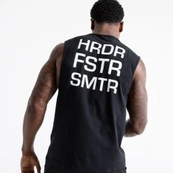 BOXRAW Men Clothing HRDR FSTR SMTR Muscle Tank - Black 10 BOXRAW Men Clothing HRDR FSTR SMTR Muscle Tank - Black