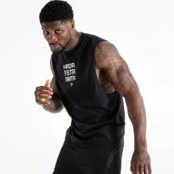 BOXRAW Men Clothing HRDR FSTR SMTR Muscle Tank - Black