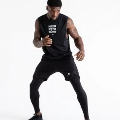 BOXRAW Men Clothing HRDR FSTR SMTR Muscle Tank - Black
