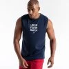 BOXRAW Men Clothing HRDR FSTR SMTR Muscle Tank - Navy